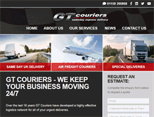 Tablet Screenshot of gtcouriers.co.uk